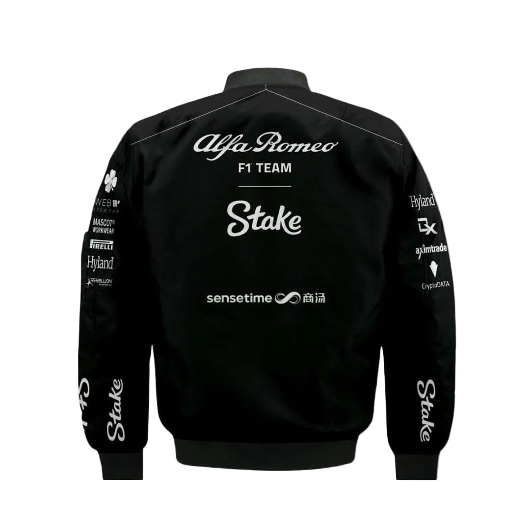 Valtteri Bottas 2023 Alfa Romeo F1 Team Stake Bomber Jacket - Vintage Jacket